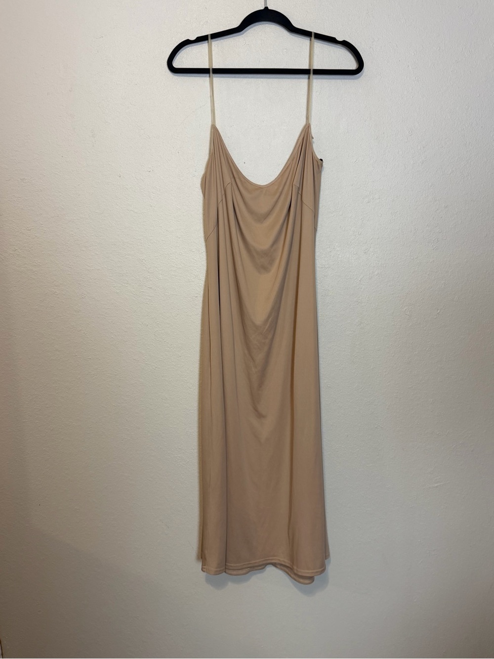 TADASHI SHOJI‎ DRAPED CAMISOLE Nude SLIP GOWN DRESS Size 18 NWT
